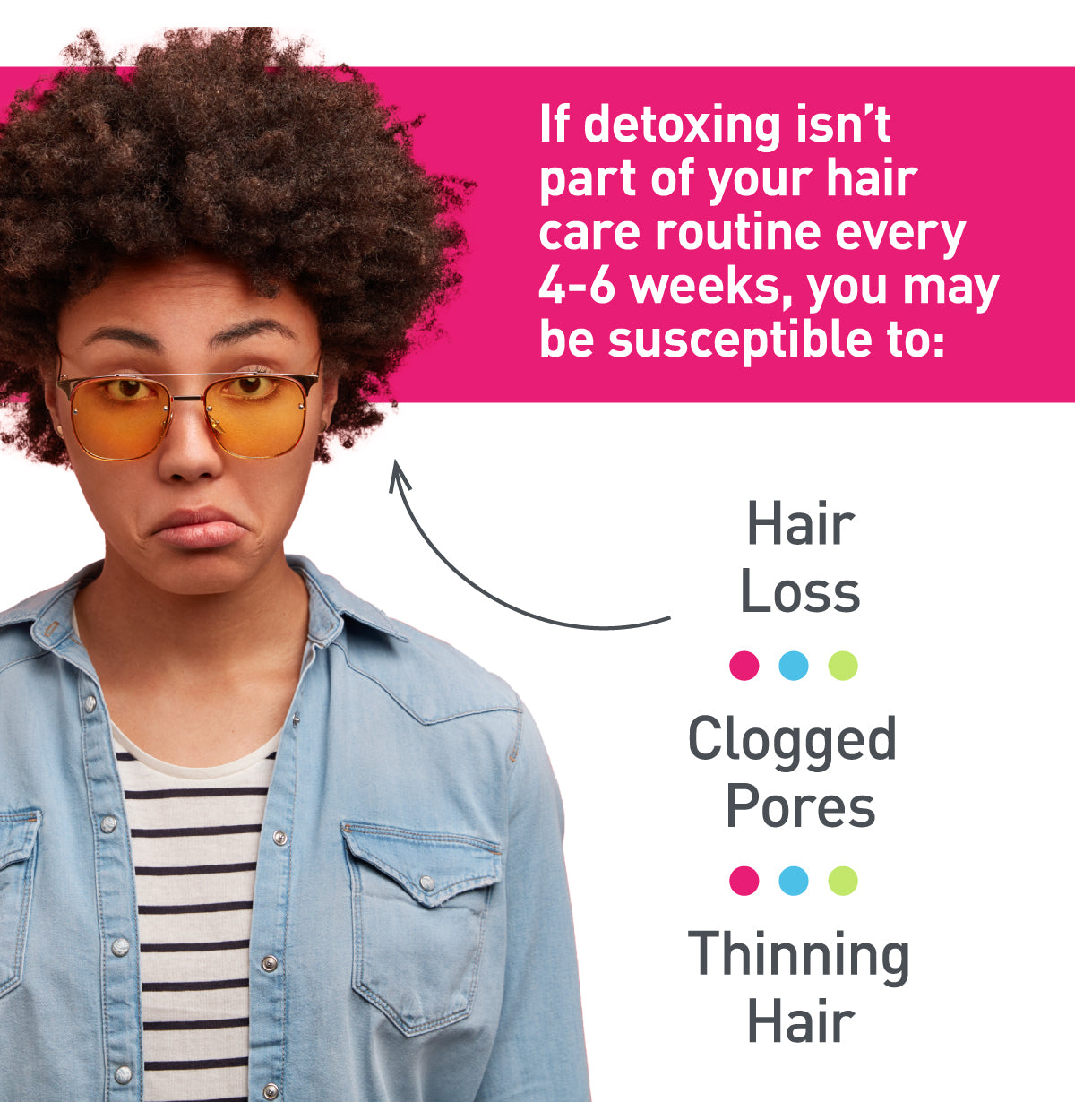 Detox Routines help with hair loss, clogged pores and thinning hair