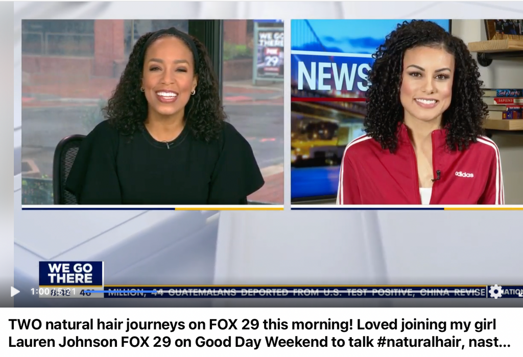 Two news anchors with natural curls 