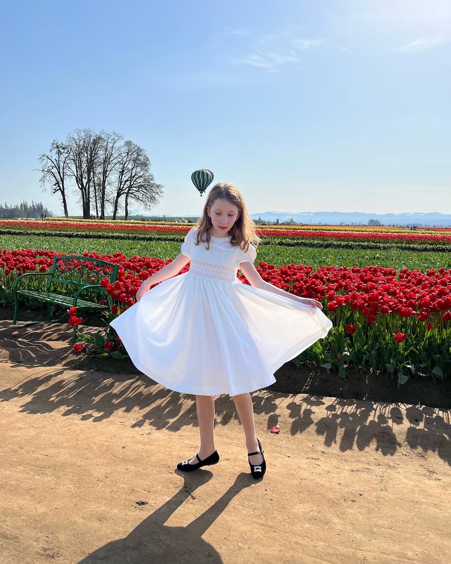 Charlotte sy Dimby classic chic little princess twirling handmade smocked dresses for babies and girls - precious elegant French style heirlooms Oregon Tulip farm