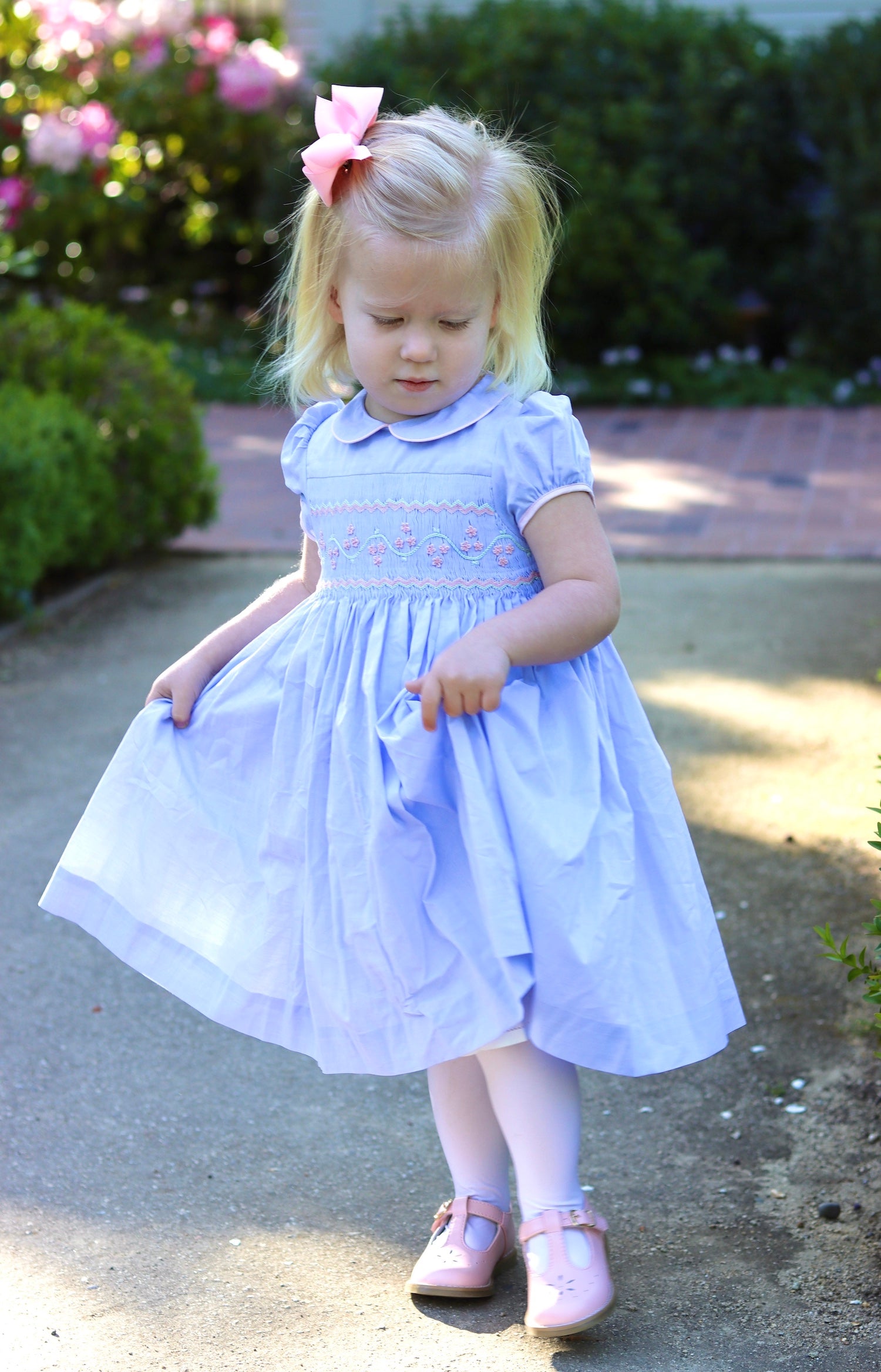 Charlotte sy Dimby classic chic little princess twirling handmade smocked dresses for babies and girls - precious elegant French style heirlooms California