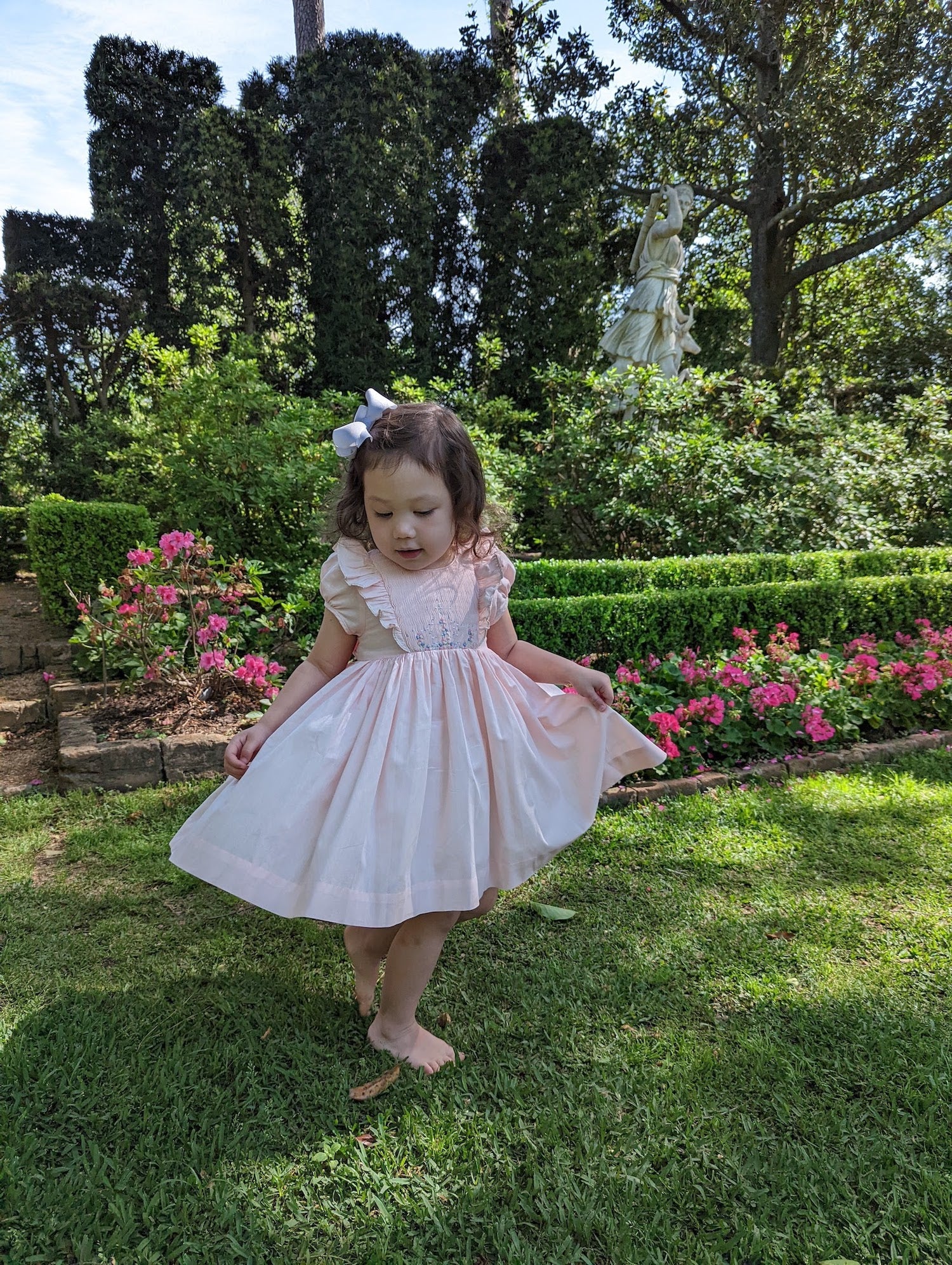 Charlotte sy Dimby classic chic little princess twirling handmade smocked dresses for babies and girls - precious elegant French style heirlooms Texas