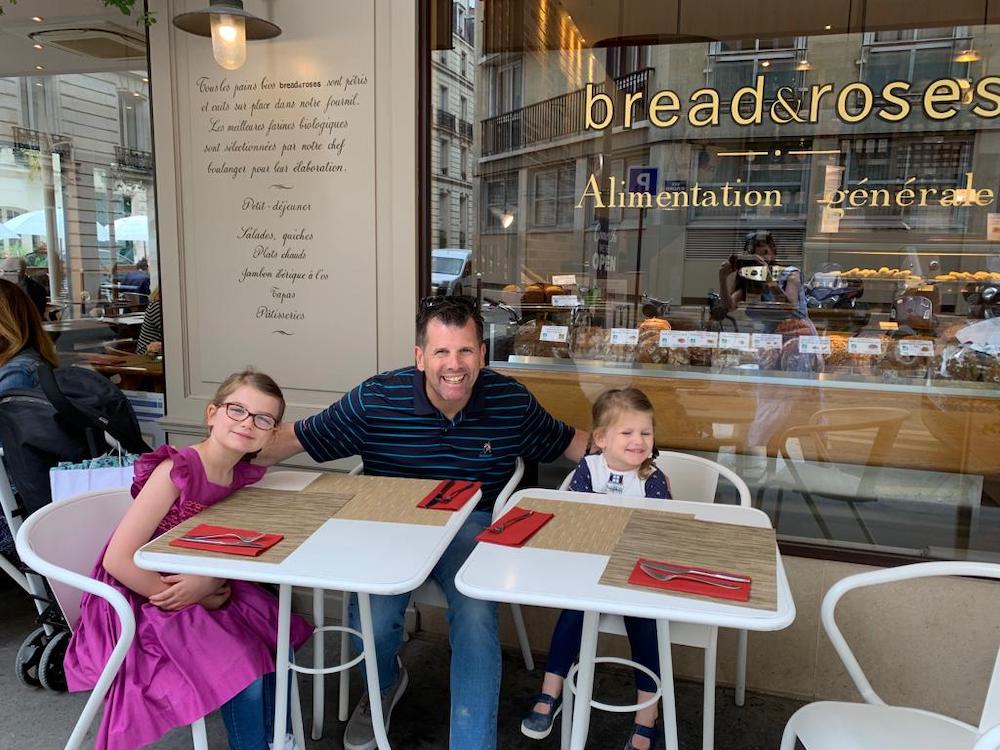 Bread and Rose family café restaurant lunch Paris with kids travel