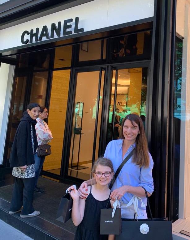 Visiting the chanel boutique Paris