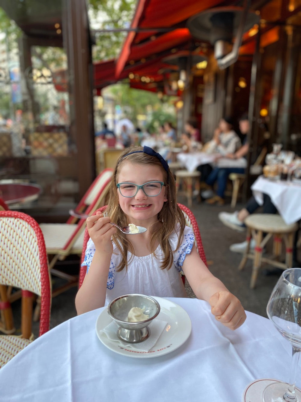 Café Montparnasse ice cream with kids