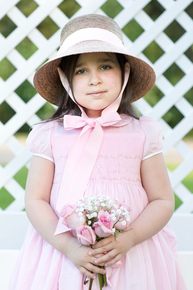 Charlotte sy Dimby & Shari Ford traditional child portrait in a classic smocked dress