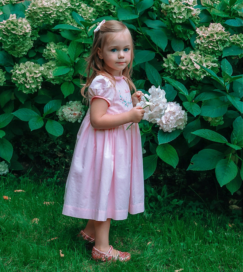 Charlotte sy Dimby and Shari traditional child portrait in smocked dress