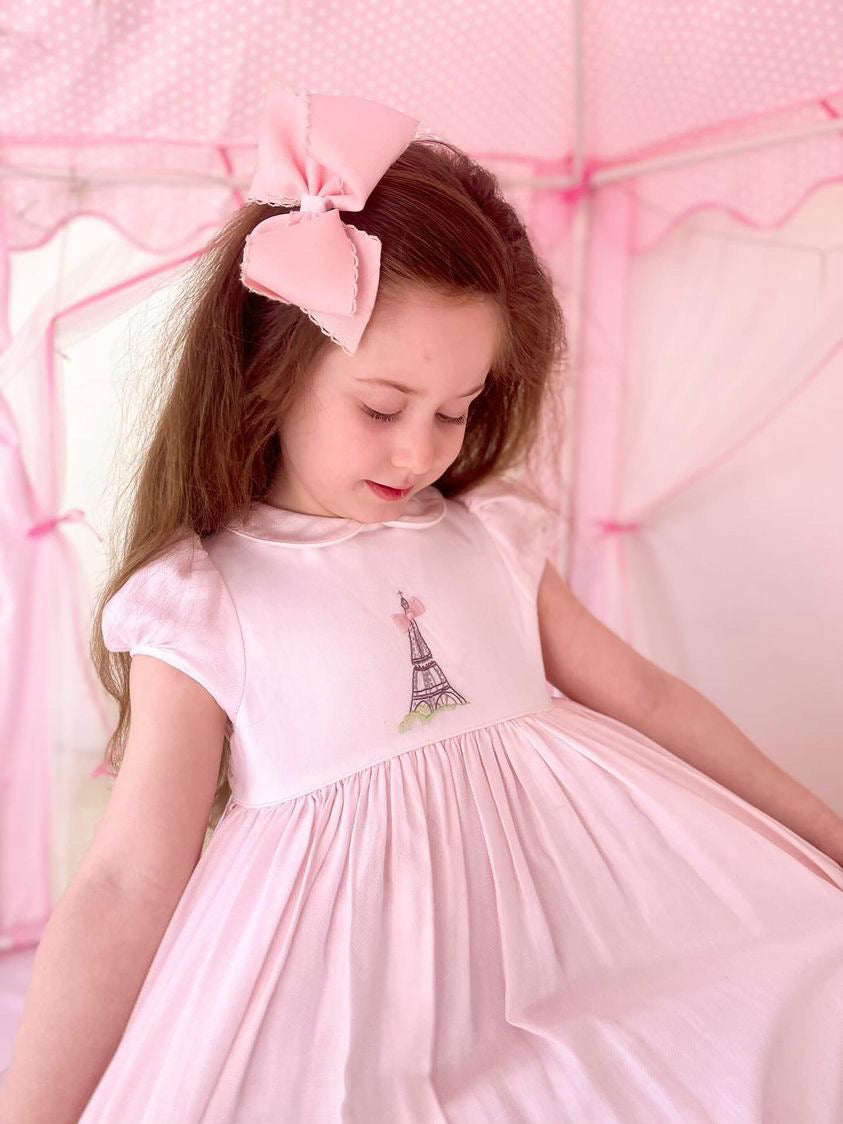Paris themed pink Eiffel Tower birthday party inspiration for children