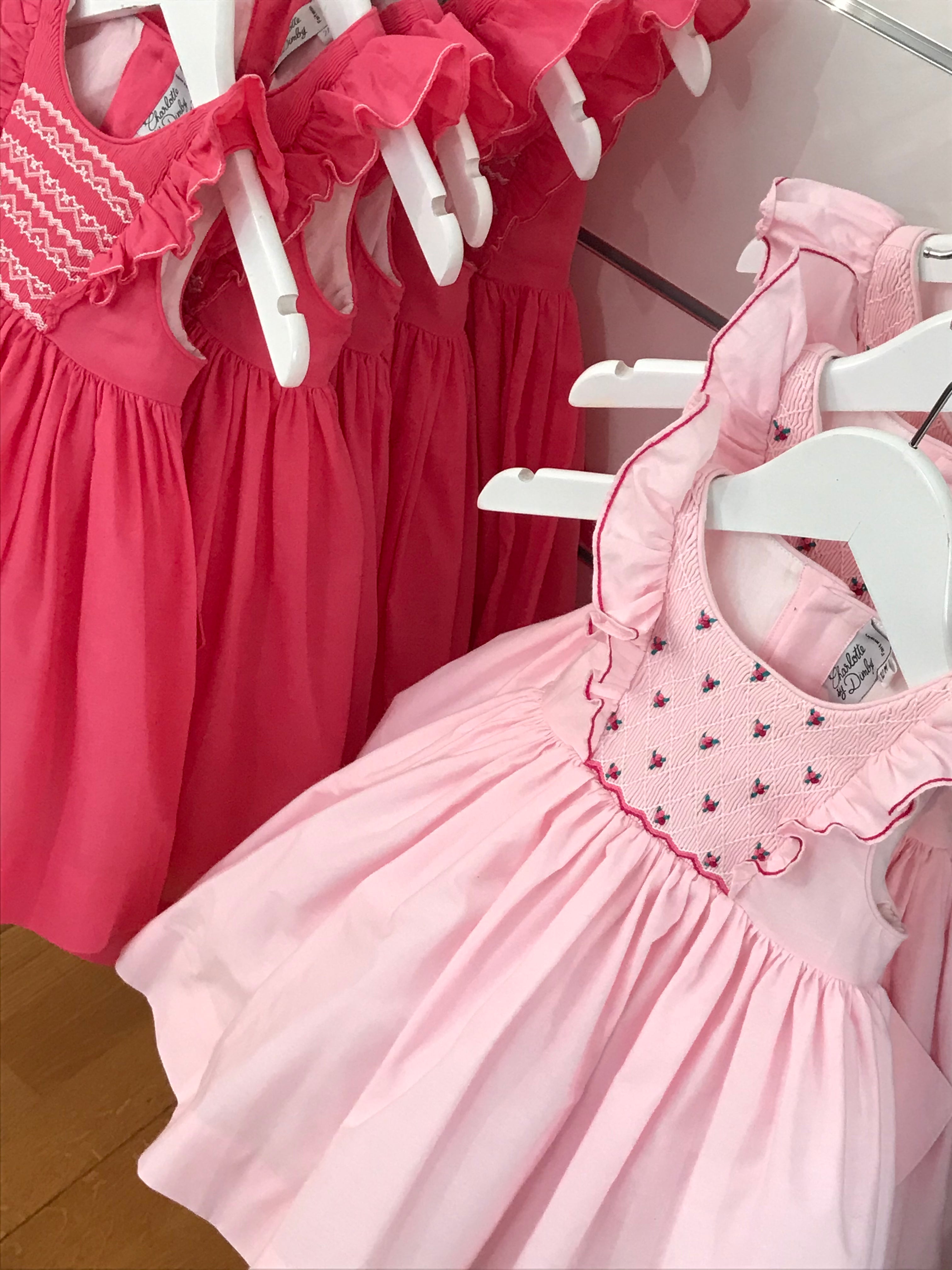 Handmade pink smocked dress