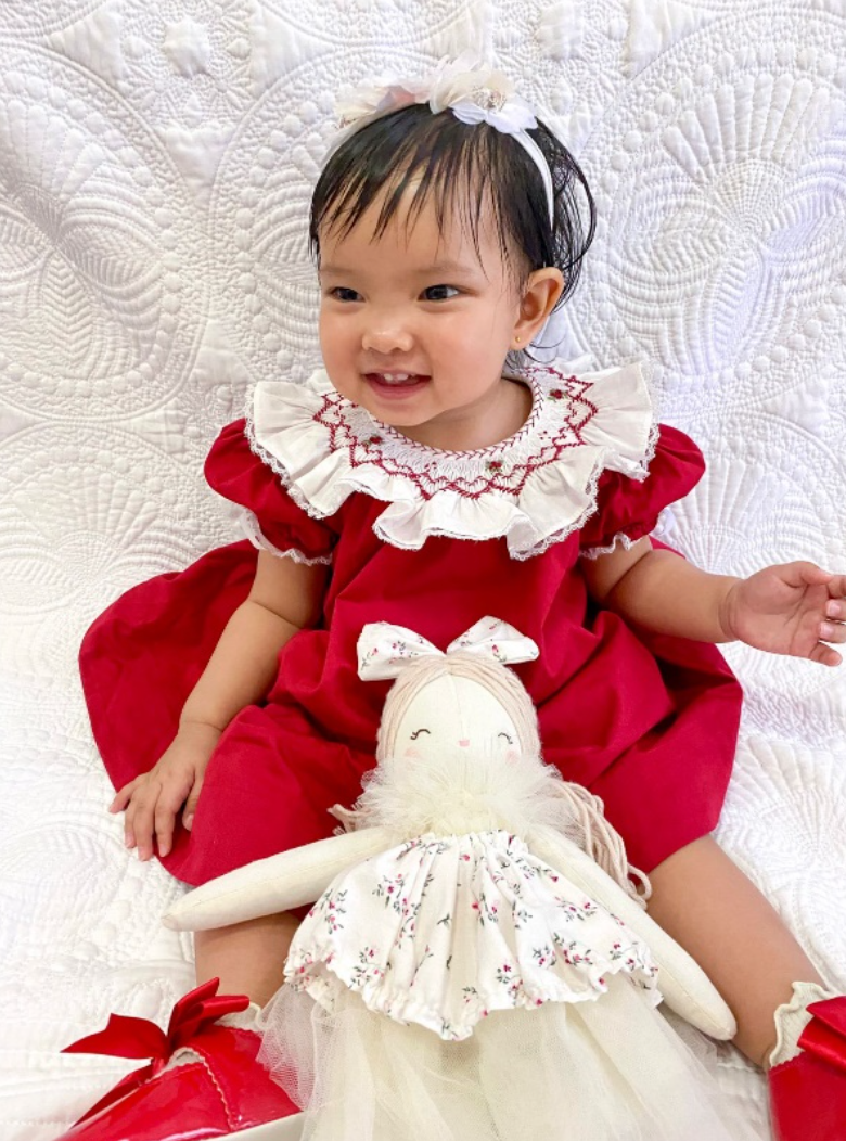 Christmas traditions in Jakarta Indonesia Family traditions - handmade smocked dresses for girls