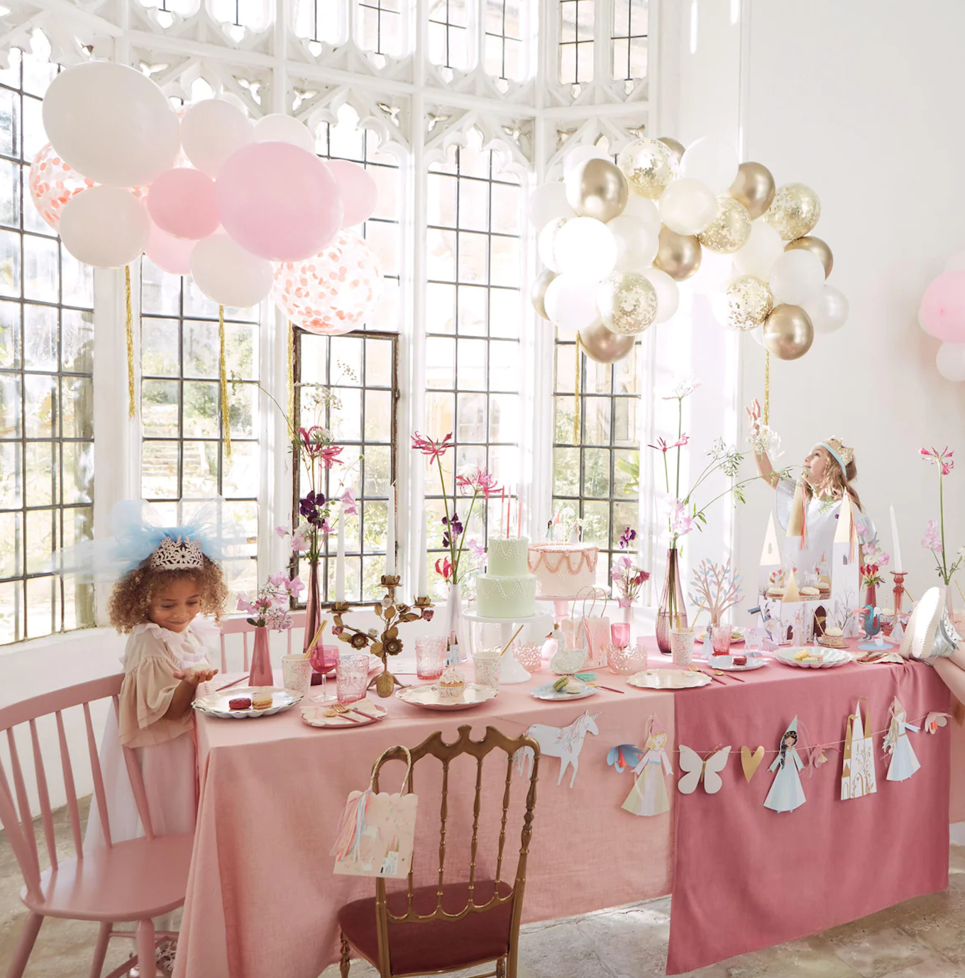 Pink princess birthday party classic chic decor inspiration