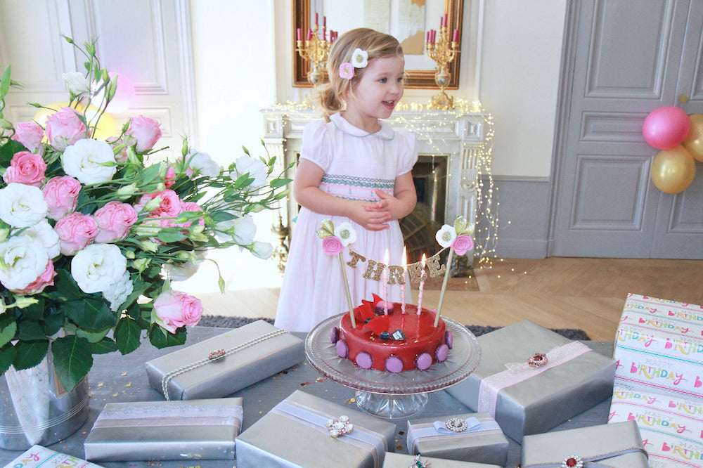 Charlotte sy Dimby pink princess birthday party classic chic smocked dress and decor inspiration