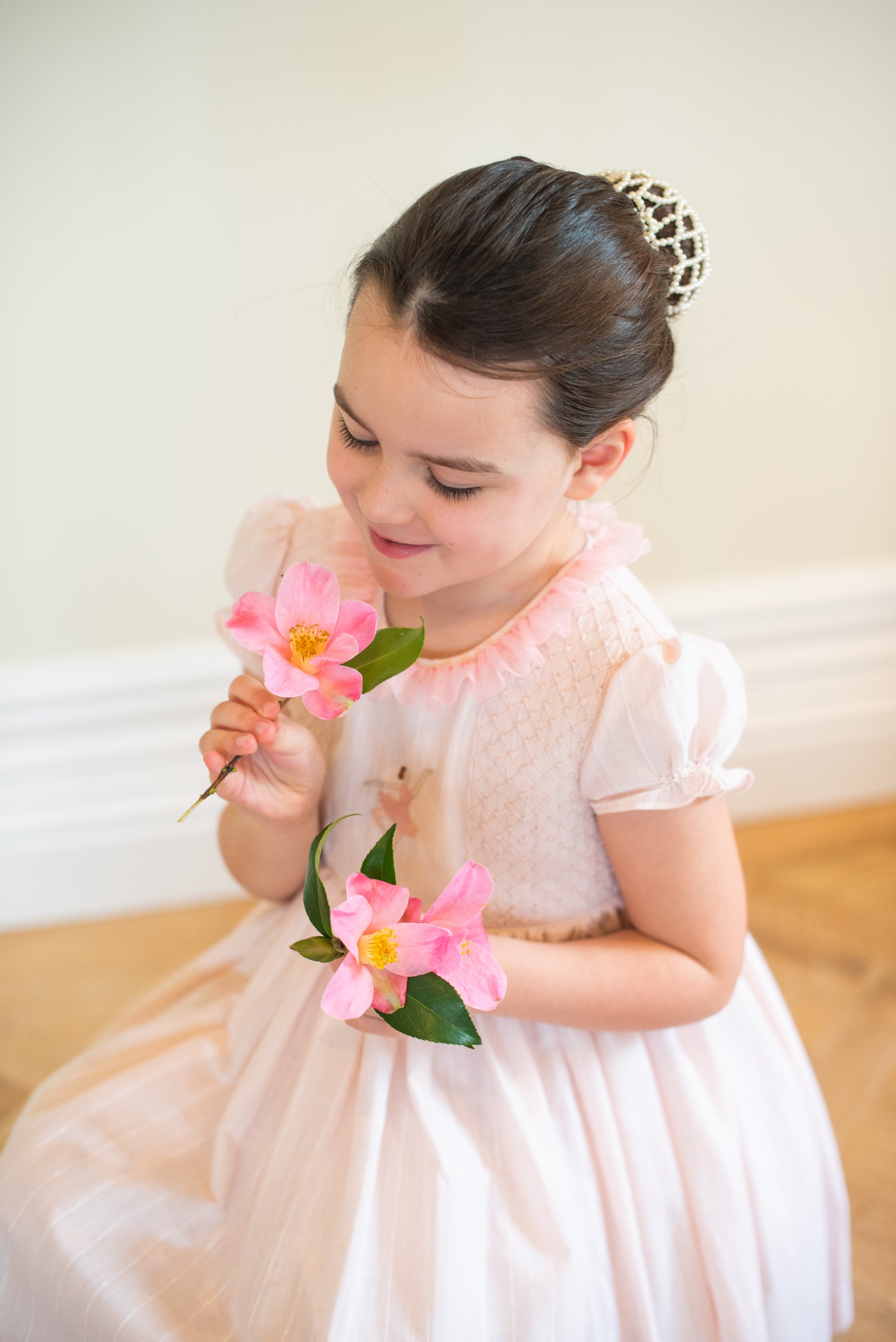 Camellia flower ballerina dress