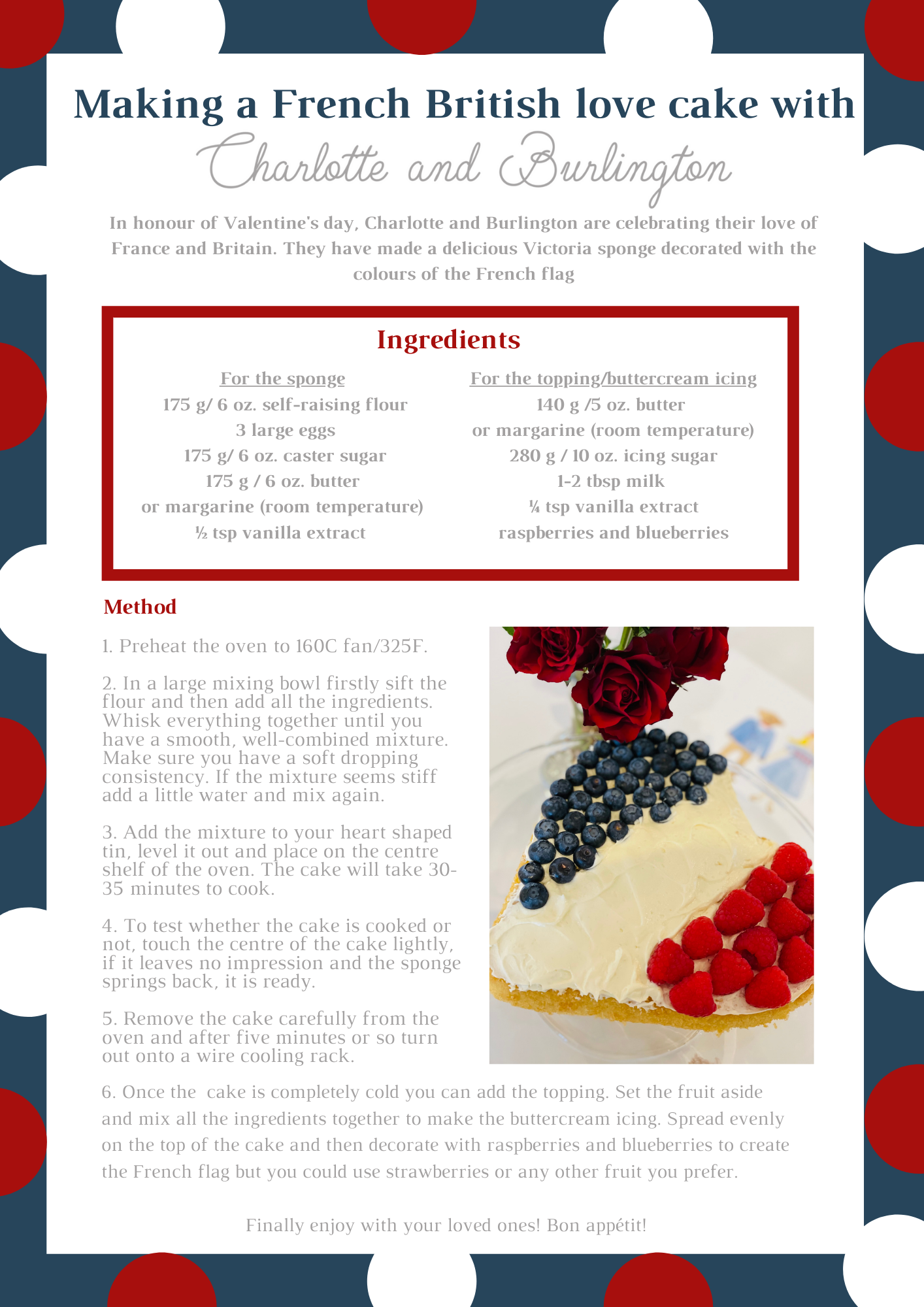 French and British love cake recipe