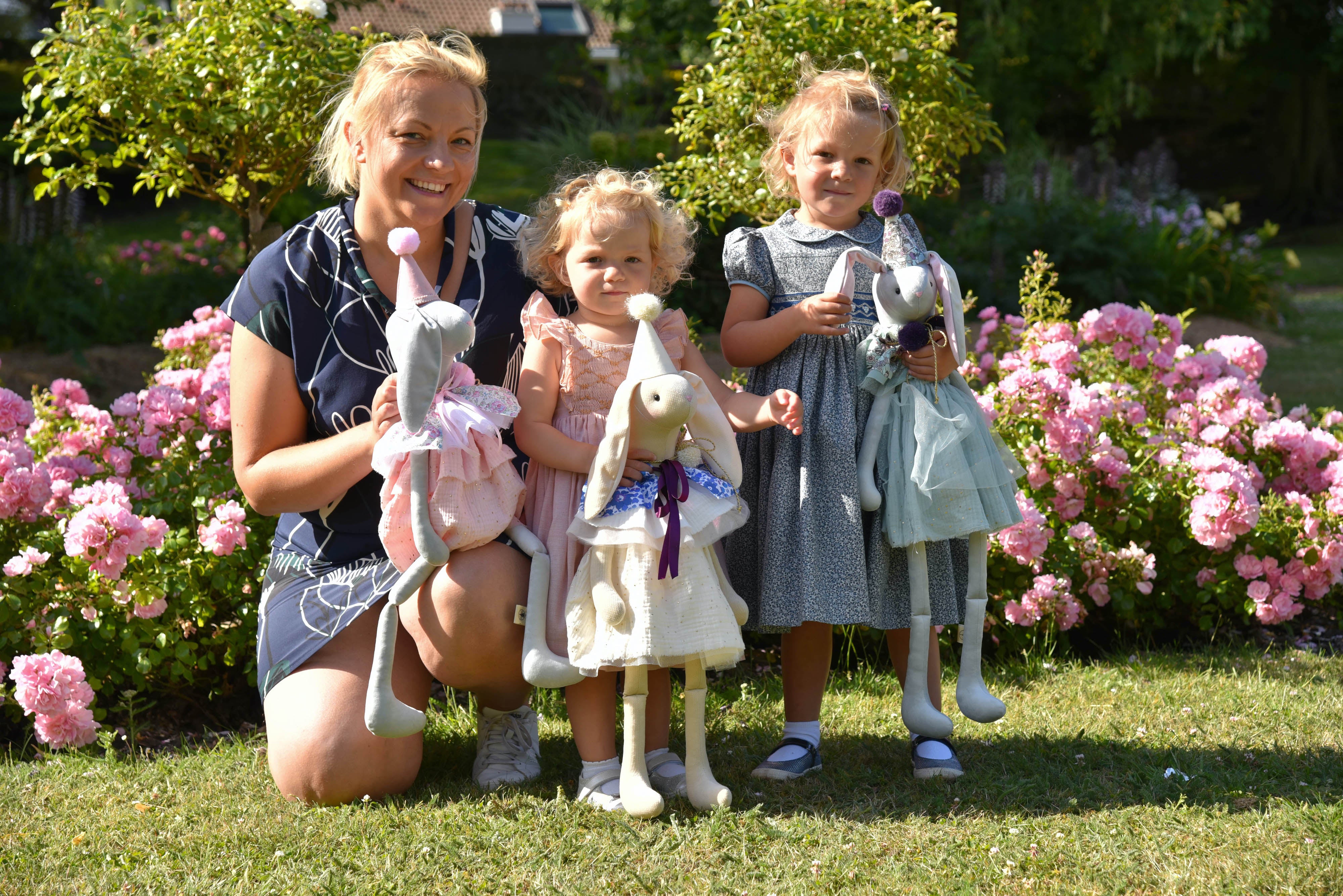 Family owned small business - handmade soft plush toy bunnies