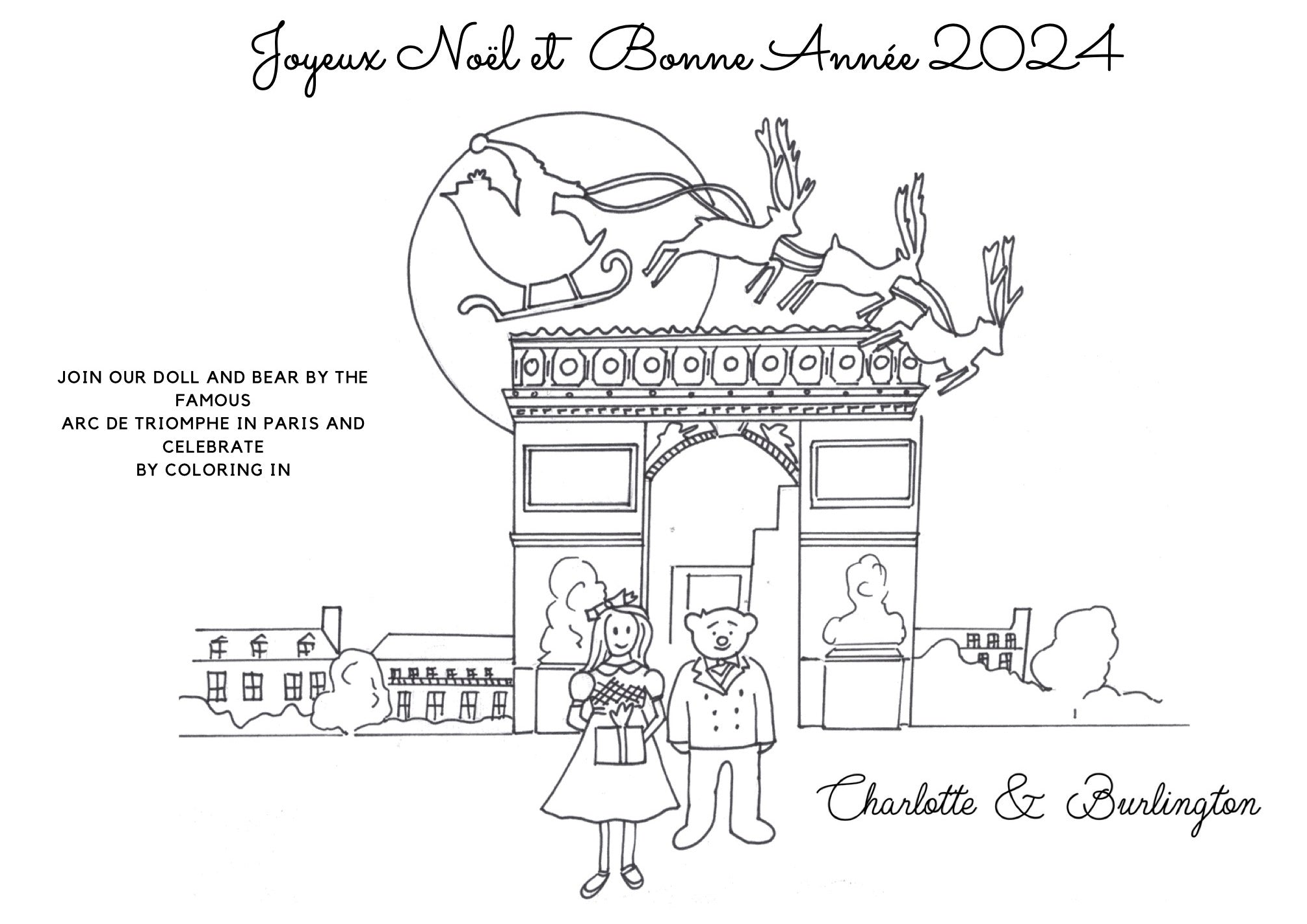 French paris arc de triomphe coloring download for children