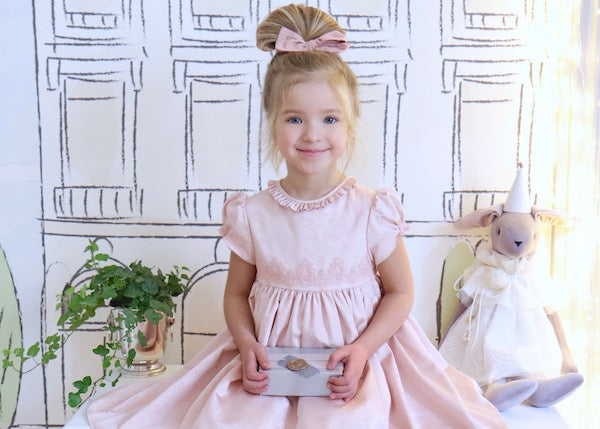 5 LANGAGES OF LOVE FOR CHILDREN - Pink Valentine's handmade dress for little girls