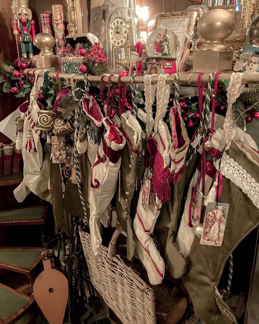 Traditonal Christmas in Italy with children stockings