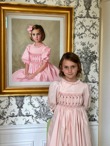 Sally Gates - Child's portrait - smocked dress