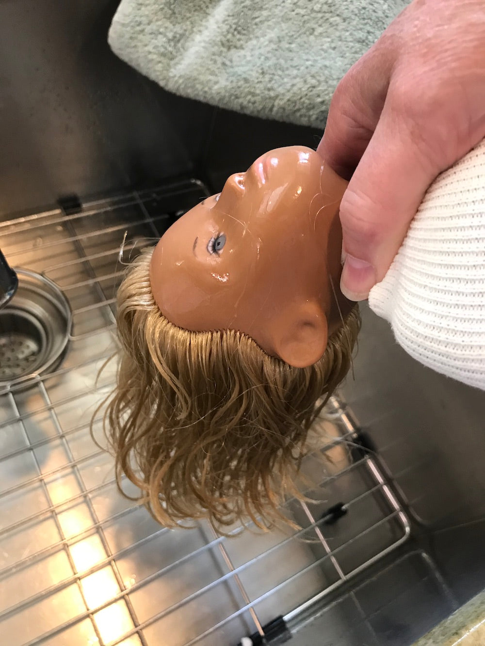 How to wash a Sasha doll's hair