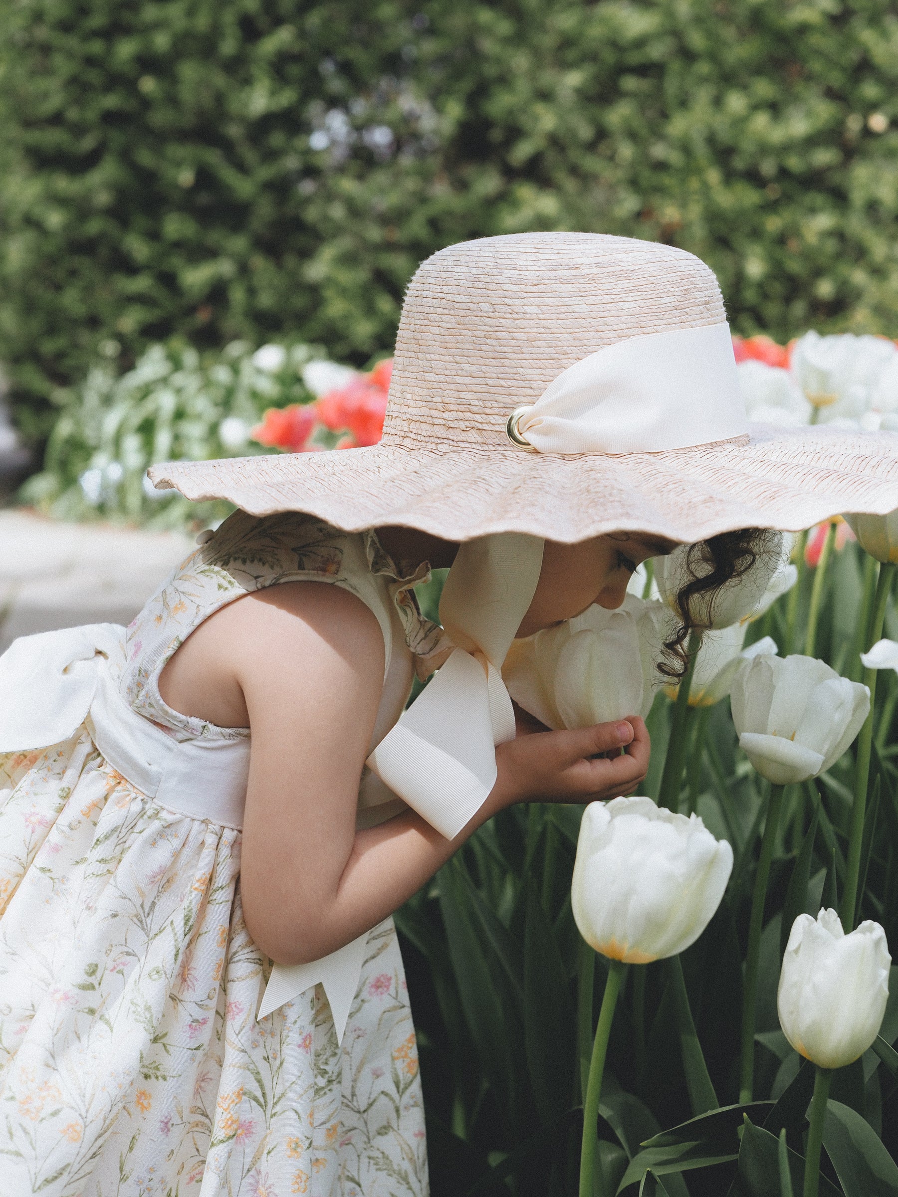 Summer straw sun hats for children, classic chic elegant Charlotte sy Dimby