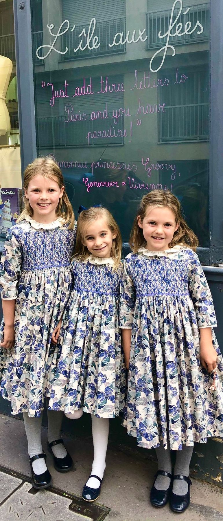 Paris with kids travelling to Paris as a family advice children's store clothing boutique handmade traditional dresses for little girls
