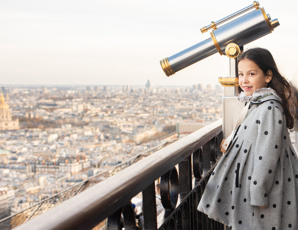 Travelling to Paris with children kid friendly shops and places to visit Eiffel tower view