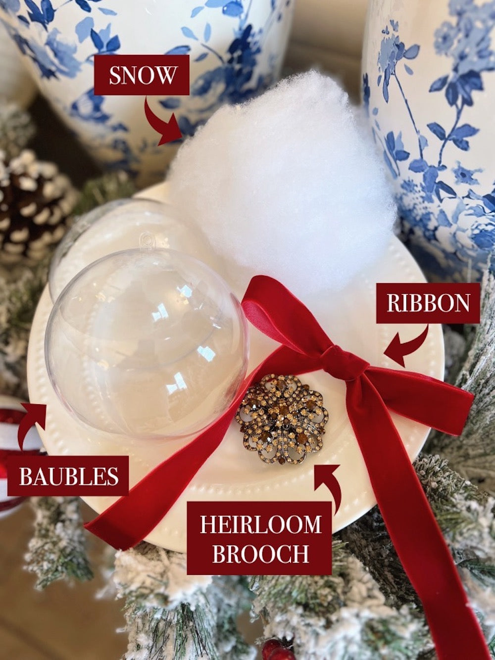 Christmas Clear Baubles Home made DIY Christmas craft