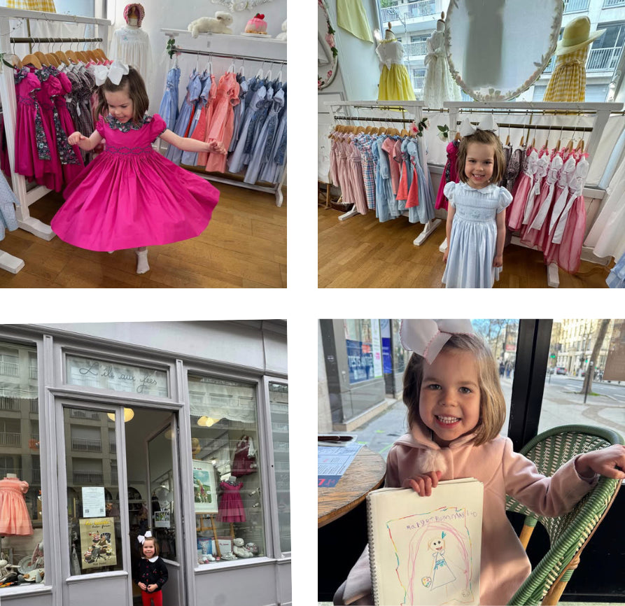 Shopping experience in Paris, twirling dresses