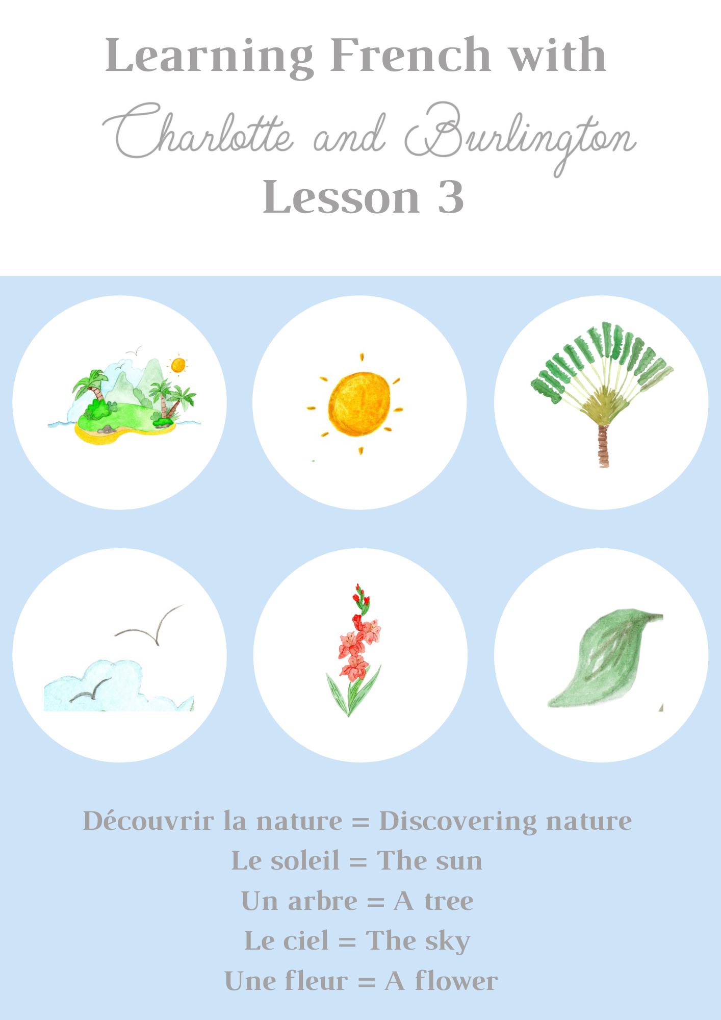 Learn French nature vocabulary