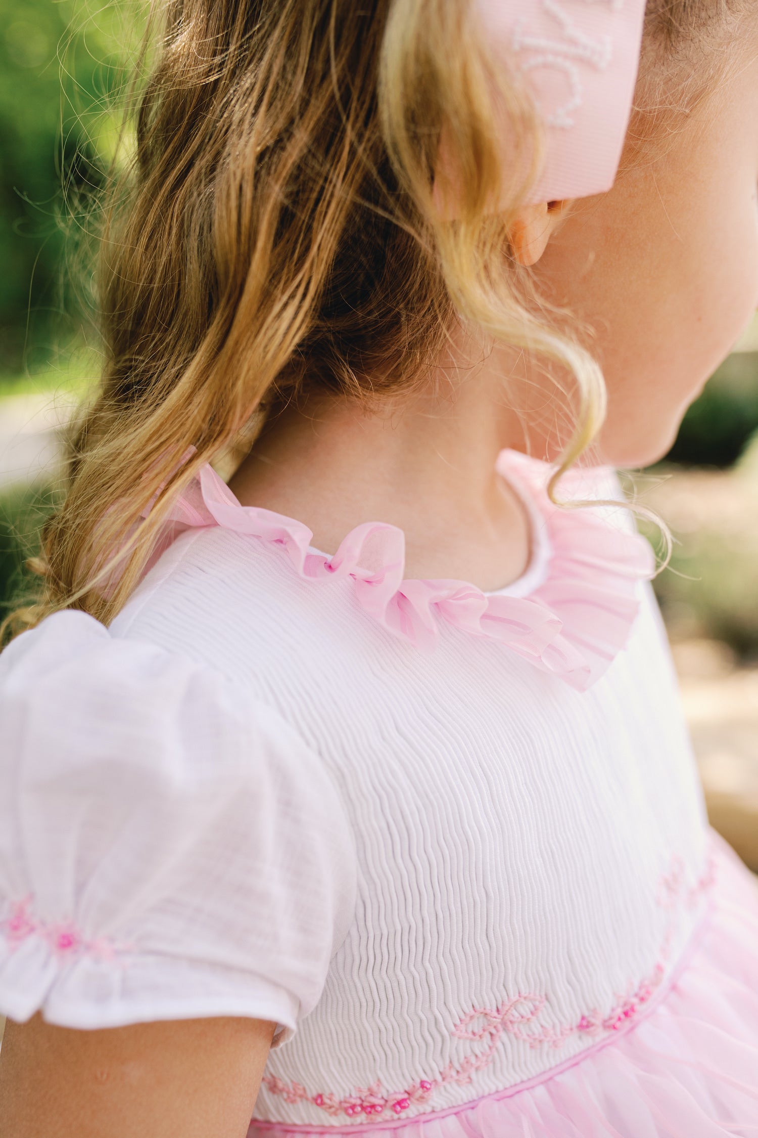 Charlotte sy Dimby pink bow pearl party dress and inspiration for children little princess