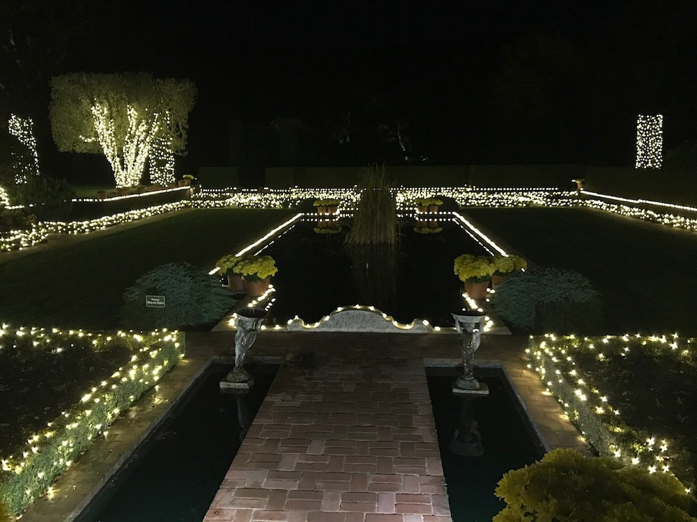 Filoli house California Christmas lights