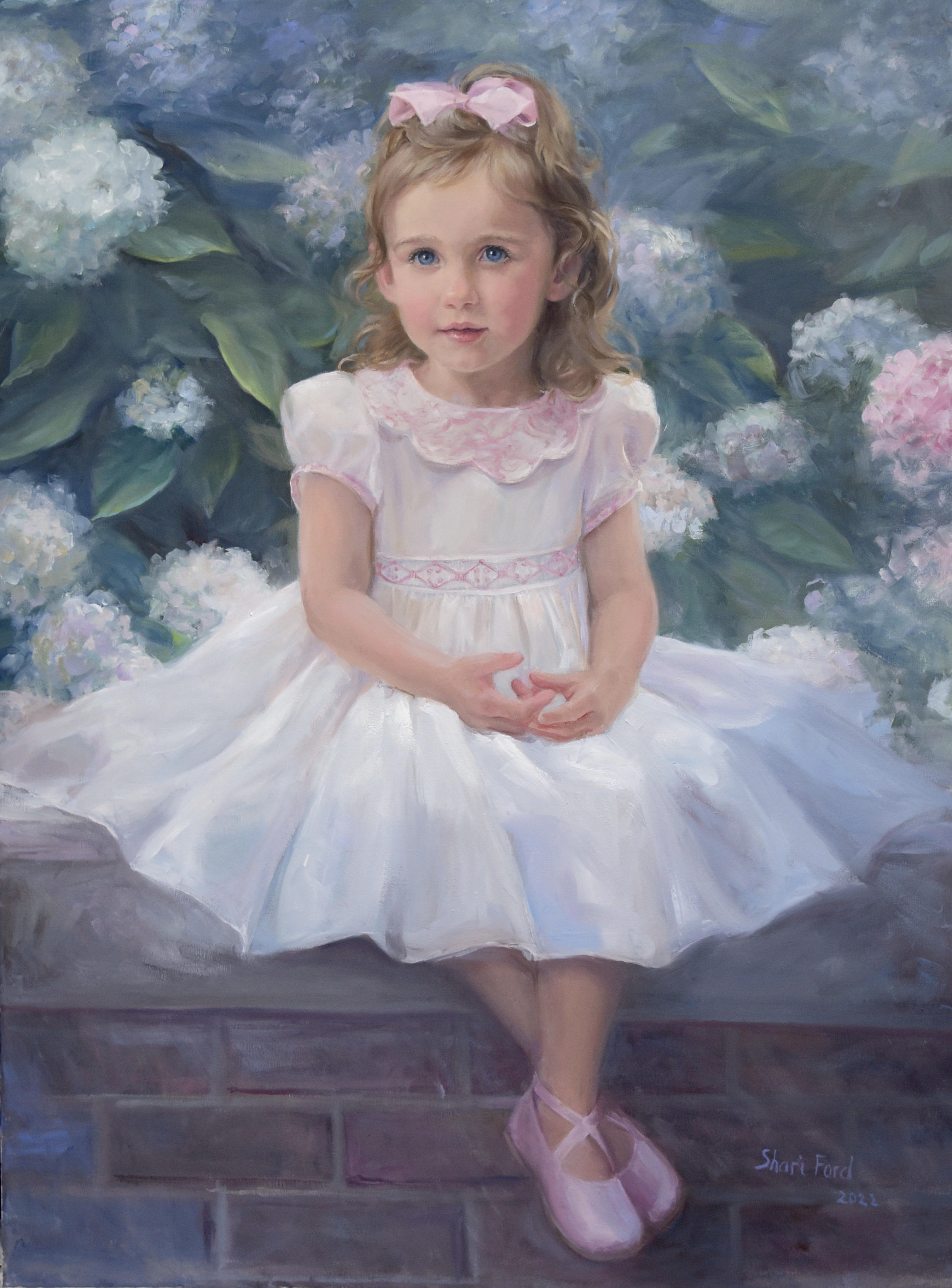 Charlotte sy Dimby Shari Ford tradition child portrait, garden portraiture