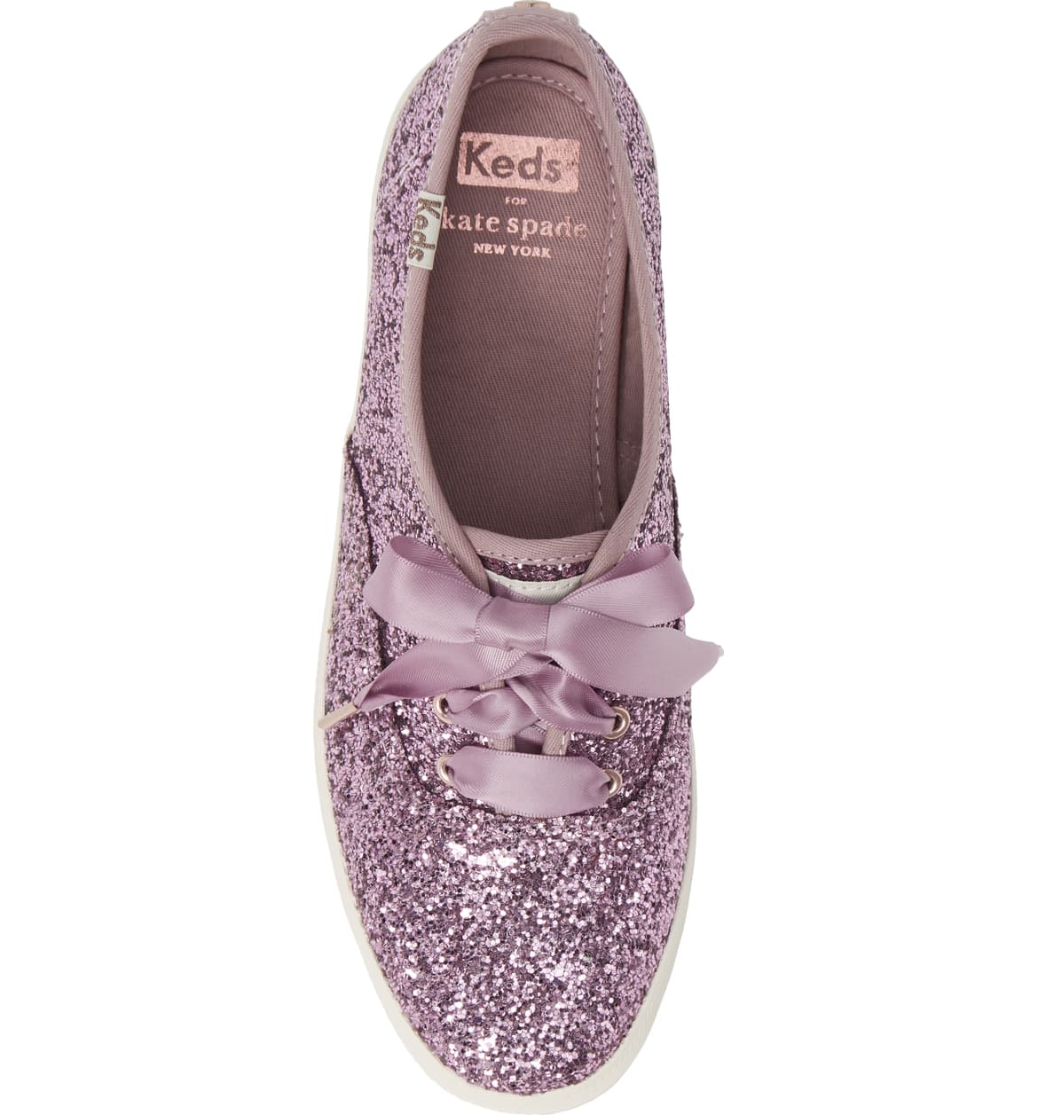 purple glitter keds