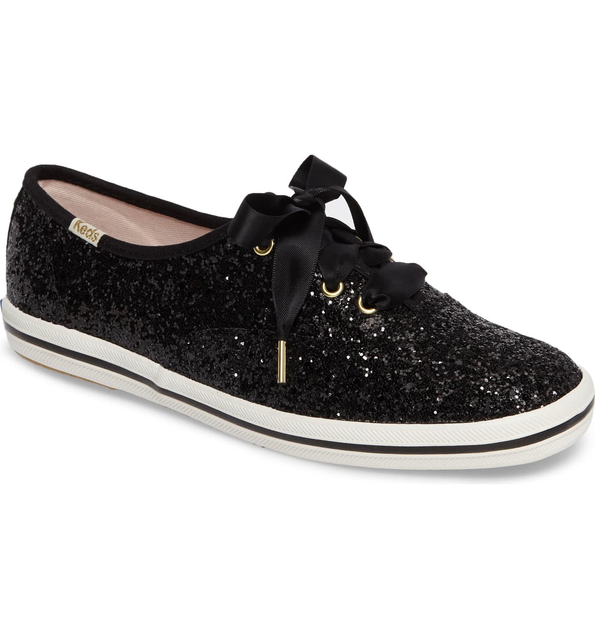 black glitter keds