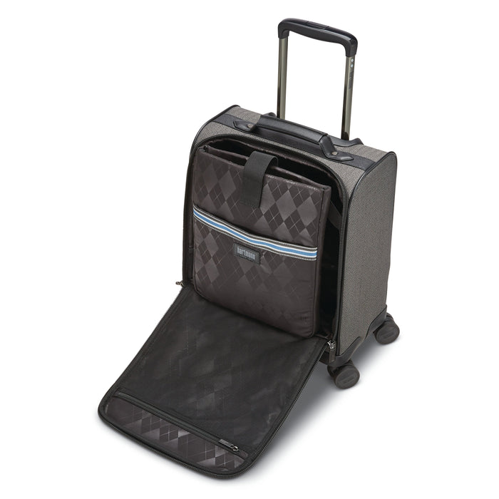 hartmann herringbone deluxe underseat carry on spinner