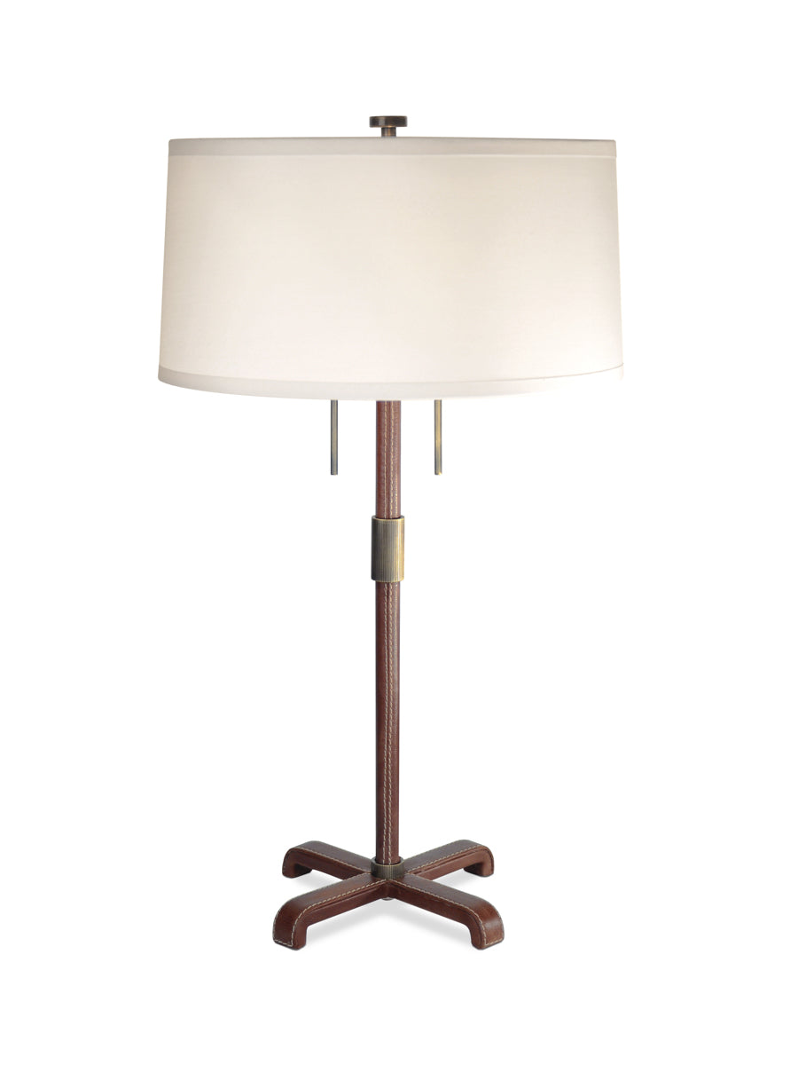 Mason Table Lamp Polished Nickel Natural Linen
