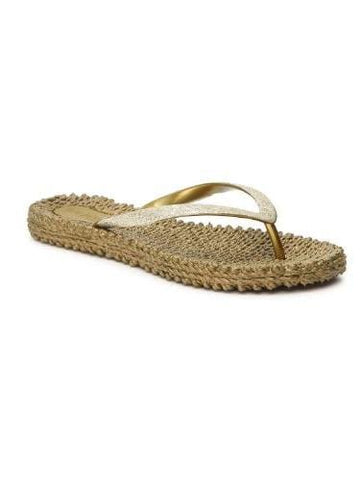 ilse jacobsen flip flops gold