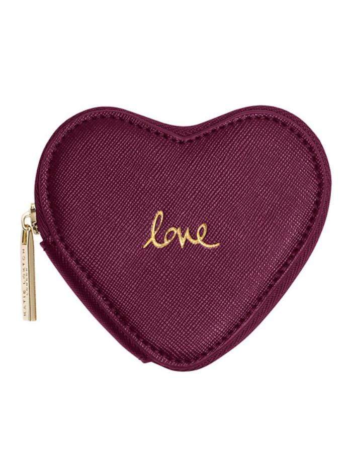 Katie Loxton Gifts One Size Katie Loxton Love Heart Coin Purse in Burgundy KLB izzi-of-baslow