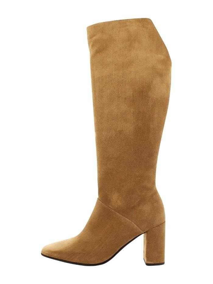 camel suede knee high boots