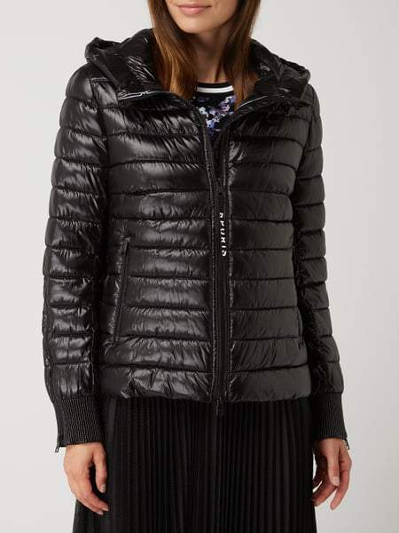Marc Cain Sports Black Shiny Jacket with Fake Down PS 12.01 W01 900 ...