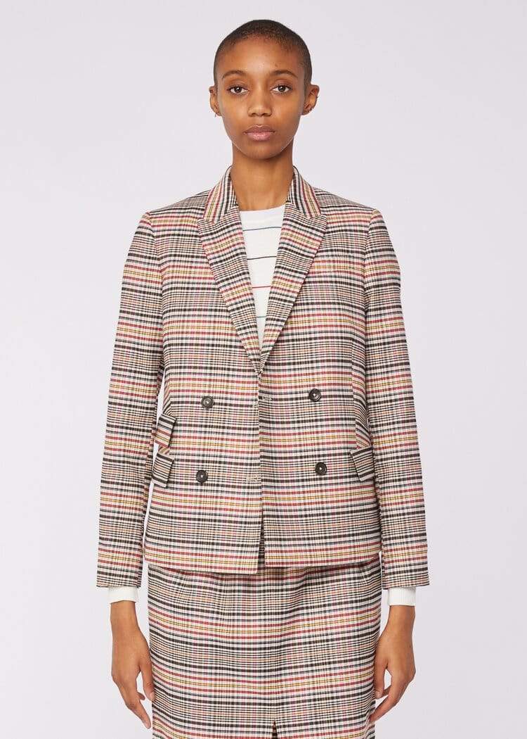 Paul Smith Double Breasted Checked Jacket W2R-152J-A30552 60 – Izzi of ...