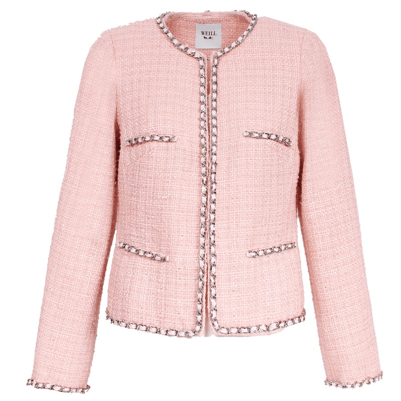 Weill Mariata Jacket in Soft Pink Tweed and Chain Edge 131028/1433D ...