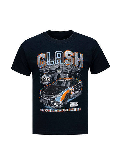 2022 Youth Clash Ghost Car T-Shirt in Black - Front View