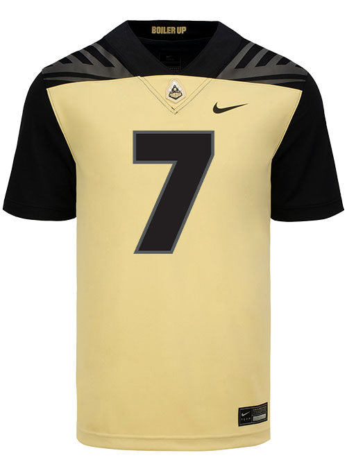 Men's Nike #1 Gold Purdue Boilermakers Untouchable Football Jersey Size: Large