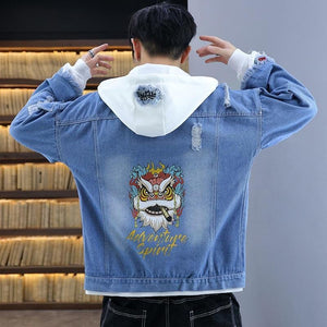 Eastern street x ancient graffiti denim jacket – High Street Beast