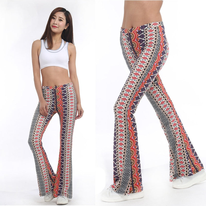 Uitgelezene Amerikaanse Kleding Tribal Verticale Aztec print Bell Bottom BN-84