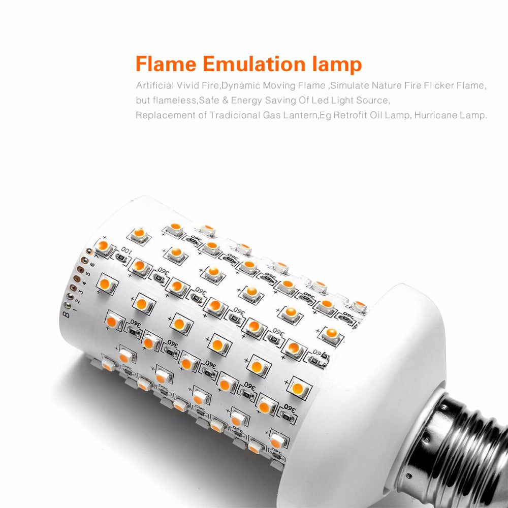 Vlam Effect LED lamp Dynamische Vuur Brandende/Flickering light E27 110