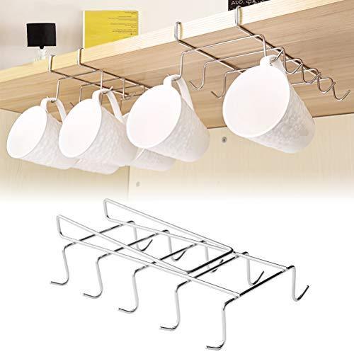 Wellobox Coffee Mug Holder Under Cabinet Cup Hanger Rack Stainless Ste