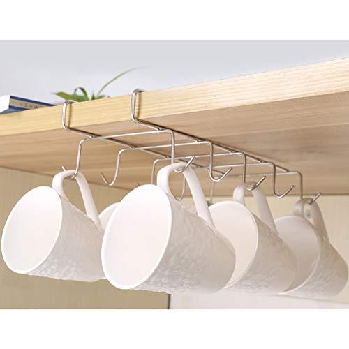 Wellobox Coffee Mug Holder Under Cabinet Cup Hanger Rack Stainless Ste