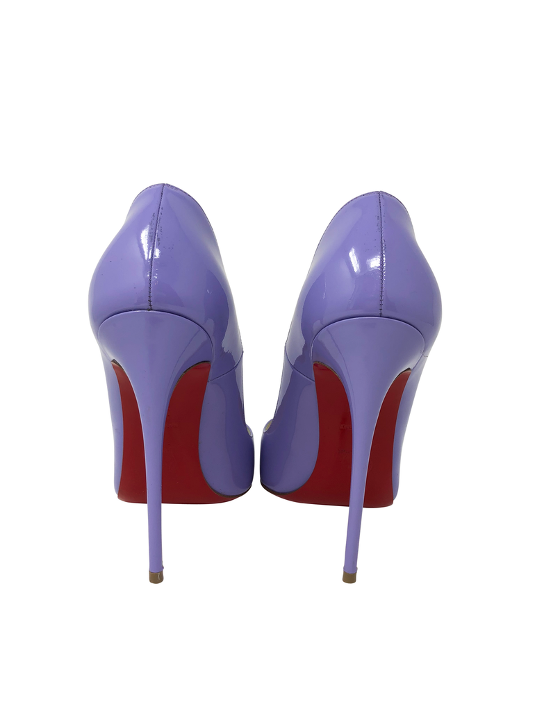 purple louboutin heels